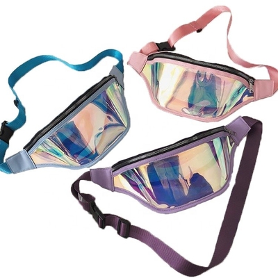 Buy Transparent PVC Bum Bag Fashion Reflective Waist Bags Holographic Laser Fanny Pack online manufacture