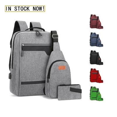 Sympathybag Wholesale Price Travelling Notebook Usb Laptop Mochila Student Backpack With Chest Bags For Student 15.6 Inch