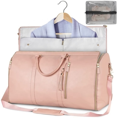 Foldable Women's Travel Carry On Clothing Bag Large PU Leather Duffel Bag OEM ODM