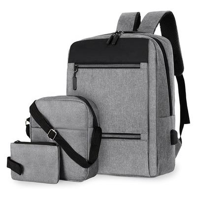 Sympathybag Waterproof Protective Laptop Backpack Outdoor Travel USB Charge Bag Storage School Bag Set For Women Men