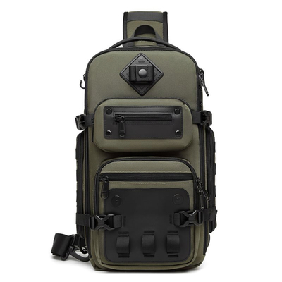 Men's Tactical Waterproof Chest Bag 20x17x39cm Oxford Cloth