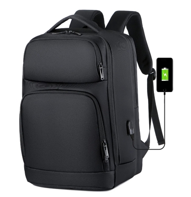 Waterproof USB Laptop Backpack 31x19x47cm Oxford Cloth Unisex