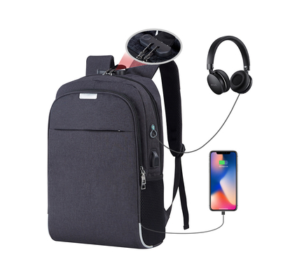 USB Charging Antitheft Laptop Backpack 30x13x46cm Nylon Unisex