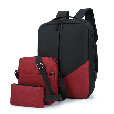 Waterproof Laptop Backpack 30x12x41cm with USB Charging Port