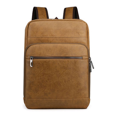 PU Leather Laptop Backpack with Customizable Colors and Sizes for School and Business
